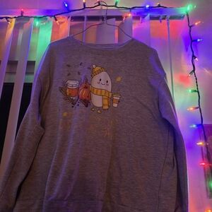 Gray Graphic Womens Sweater